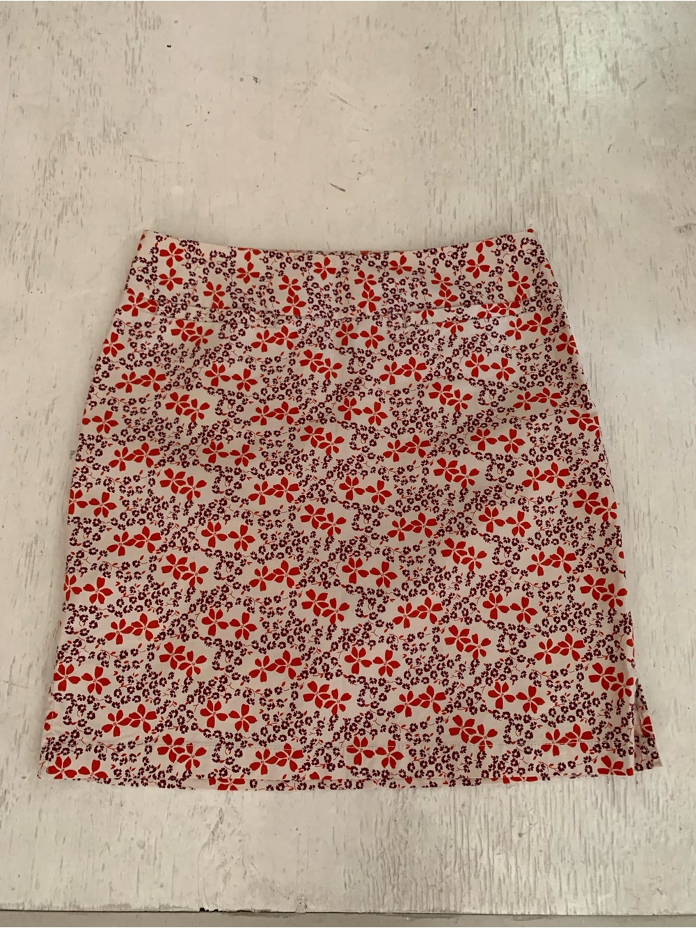 GAP Red Floral Mini Skirt Size 2